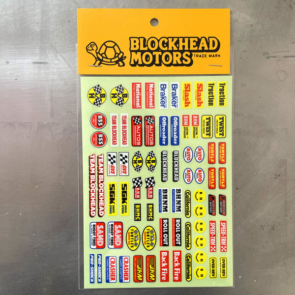 Blockhead Motors Sponsor Decal Sheet - Small