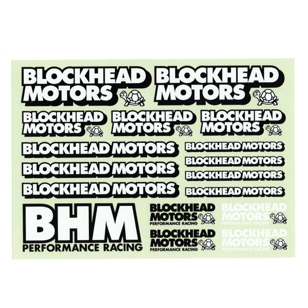 Blockhead Motors Gothic Logo Decal Sheet