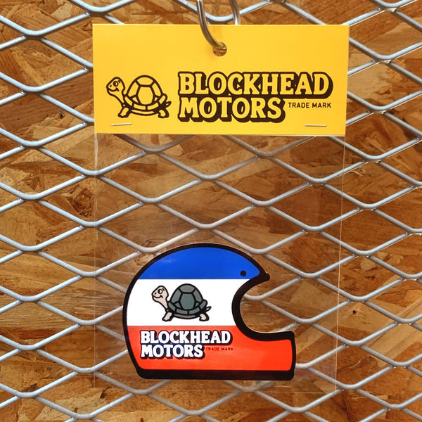 Blockhead Motors Helmet Sticker - Tricolor