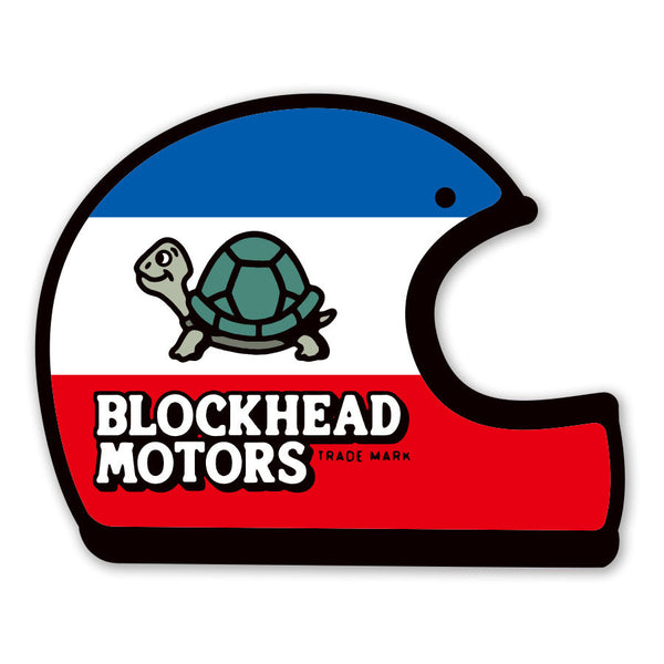 Blockhead Motors Helmet Sticker - Tricolor
