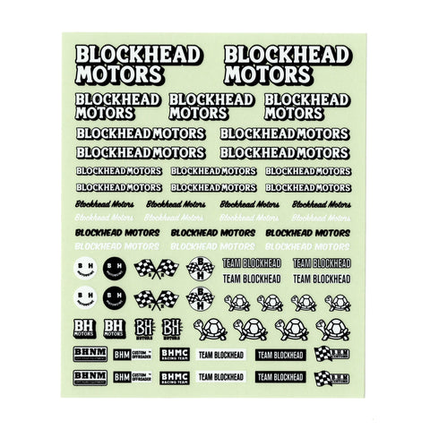Blockhead Motors Mini 4WD Decal Sheet