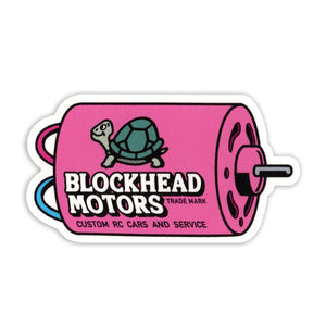 Blockhead Motors Motor Sticker - Pink