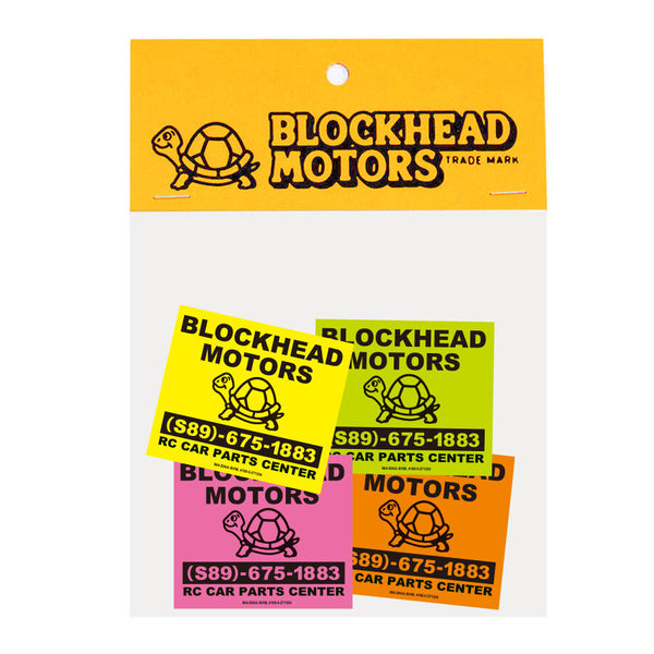 Blockhead Motors RC Parts Center Stickers - Set of 4