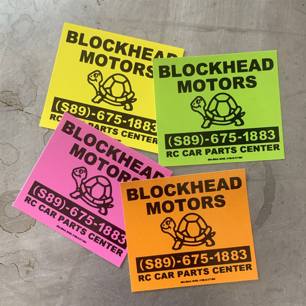Blockhead Motors RC Parts Center Stickers - Set of 4