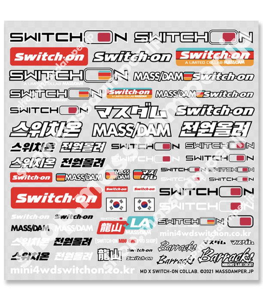 Mass/Dam x Switch On Korea Collab Mini Decal Sheet