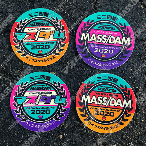 Mass/Dam 2020 Circle Sticker Set - 4 Pack