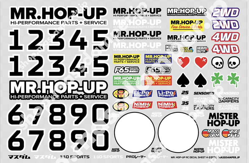 Mr. Hop-Up RC Decal Sheet A